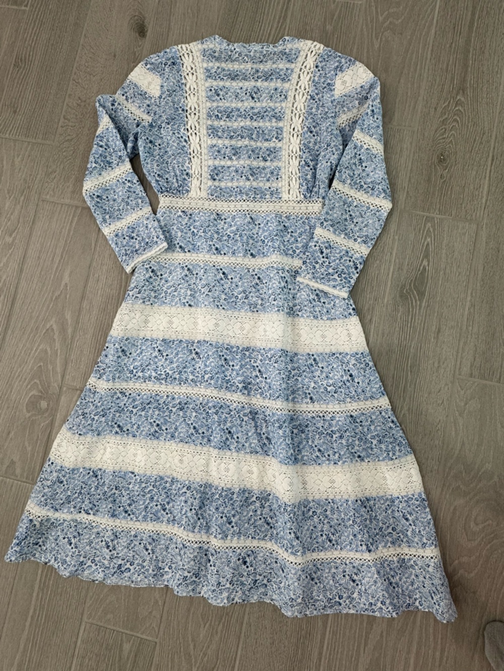 ASHA PLAGE Mimi Dress Blue Cotton Linen Size Small NWOT - Picture 6 of 6